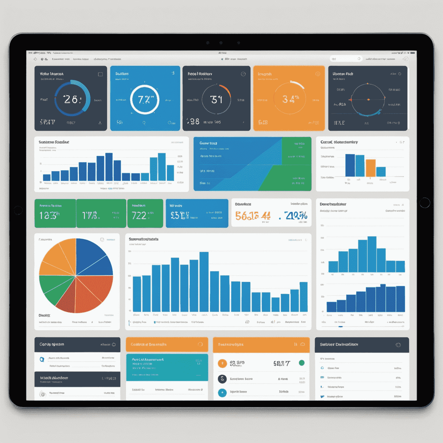 An interactive dashboard with multiple charts that respond to user input, showcasing filtering and customization options