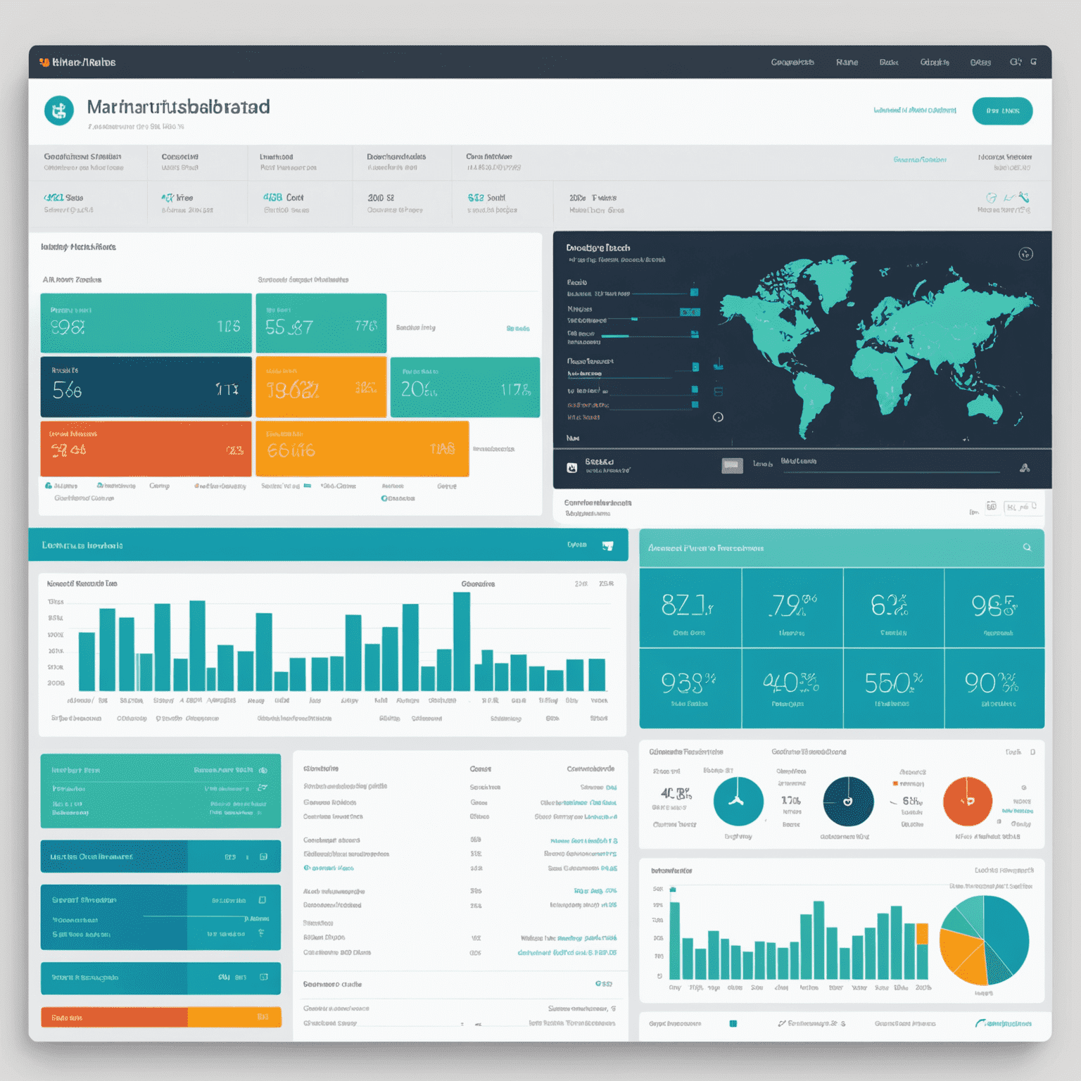 An interactive healthcare dashboard displaying patient data, treatment outcomes, and resource allocation across a hospital network