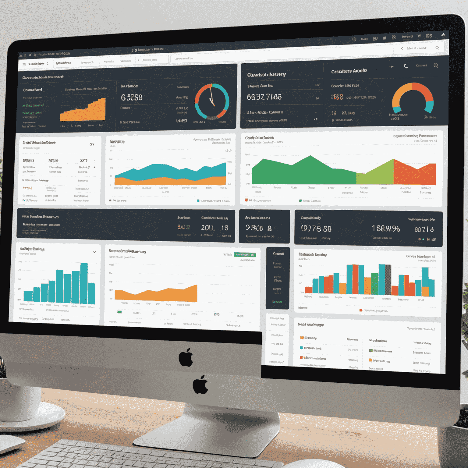 A comprehensive e-commerce dashboard showing sales trends, customer behavior, and inventory management across multiple online stores